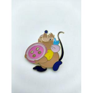 Diecast Metal Brooch Pin , Cinderella Anniversary Pin Colour Filling