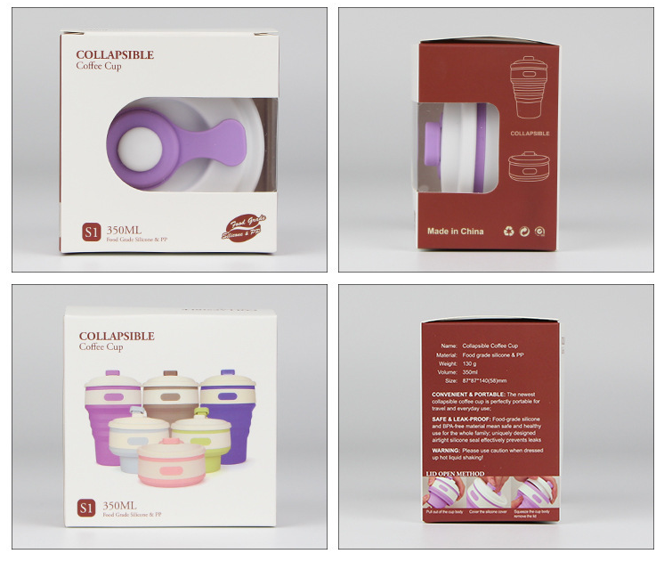 Silicone Folding Water Cup for Outdoor Sports Portable Travel Coffee Collapsible Cup