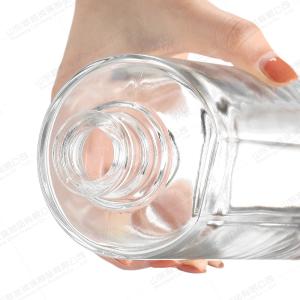 Clear Customized 500ml Glass Bottles for Liquor Spirits Rum Absolute Tequila Gin