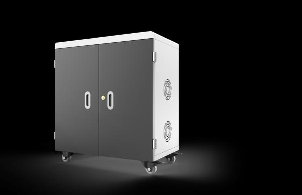 36 Port USB Smart Charging Cabinet with 4 Wheels 2 Brake and Cooling Fans for