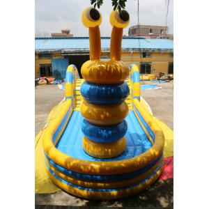 Caterpillar Design Outdoor Inflatable Park , Pvcinflatable Bounce House For Kids