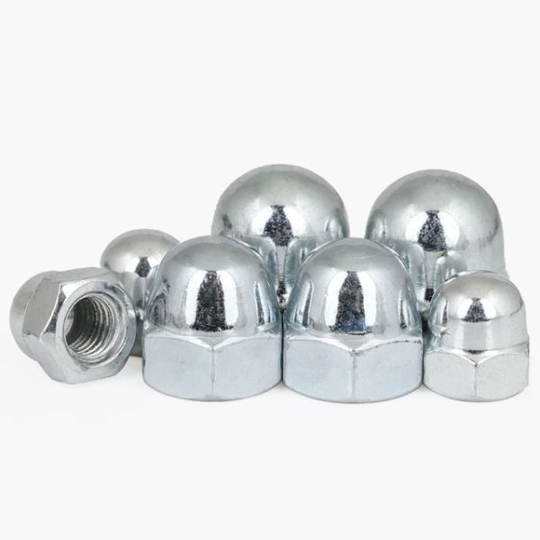 Carbon Steel Black Zinc Plating Ball Head Copper Cap Nut for Heavy-Duty Applications