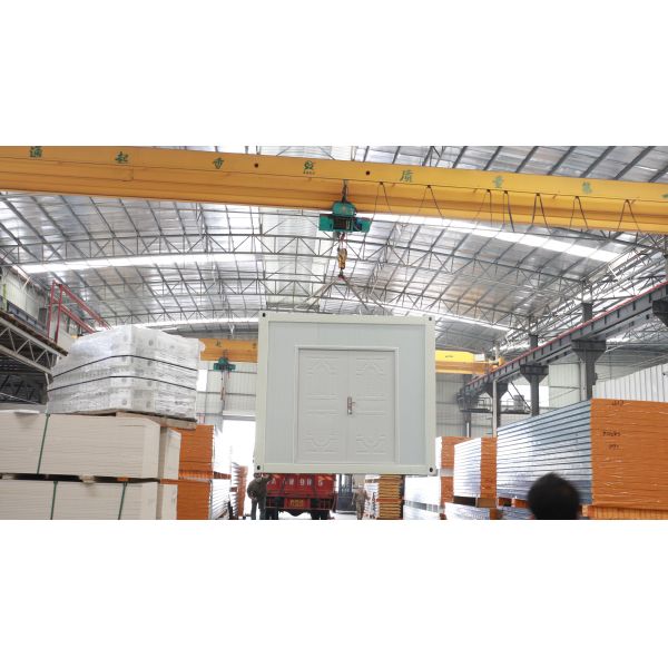 Detachable Double Door Warehouse Flat Pack Container House