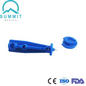 Medical Disposable Blood Lancet Twist Top 28G Blue