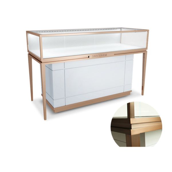 Buy Full Stainless Steel Frame Jewellery Display Cabinets / Store Display Cases at wholesale prices