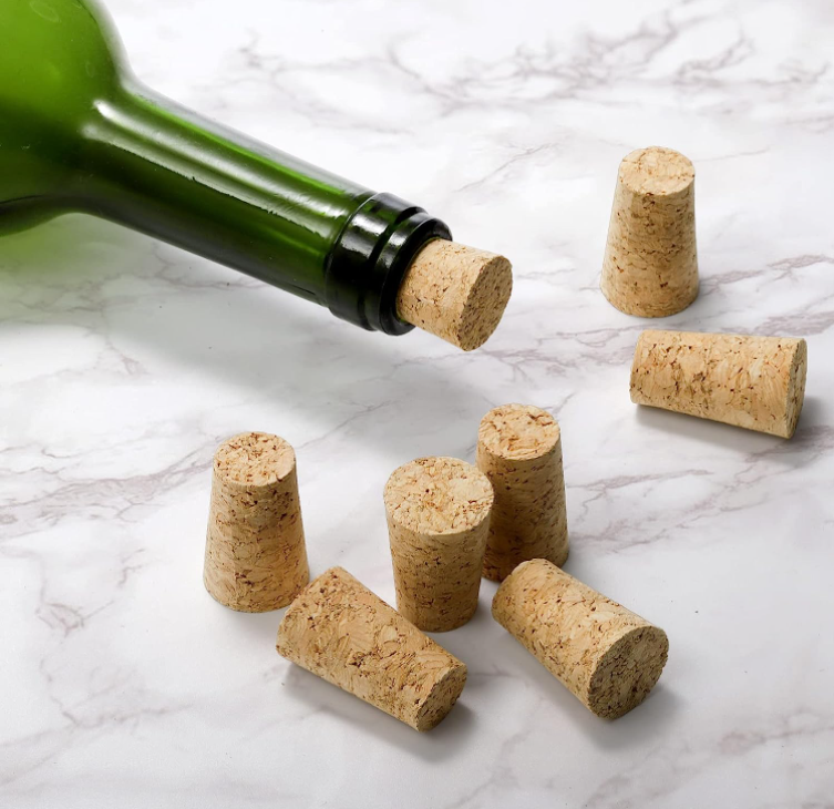 Acceptable Customer's Logo Natural Wine Cork for Conical Bottle Stopper Homemade Wine