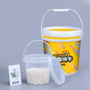 Customizable 1L-20L Clear Food Grade Snacks Milk Tea Packing Bucket With Lid for
