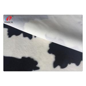 Velboa Short Plush 100% Polyester Velvet Fabric Animal Cow Pattern Print