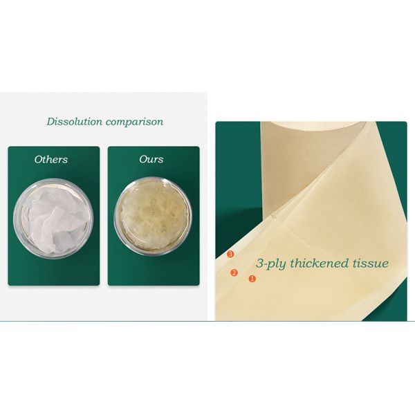 Nontoxic Eco Friendly Biodegradable Toilet Paper Roll Durable Wood Pulp Material