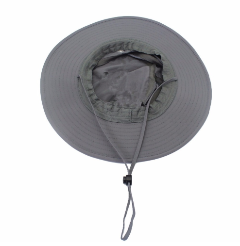 Holiday Summer Sunshade Broad Brimmed Hat Bucket Cap Unisex With Poly String