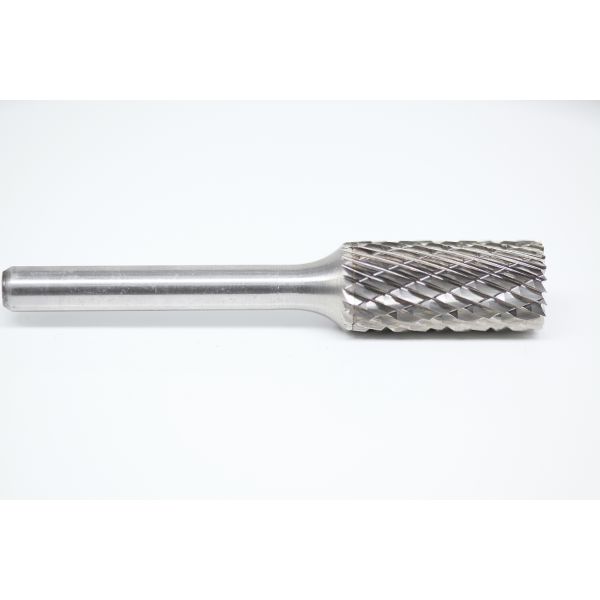 SB-9 Cylindrical End Cut Carbide Burrs 1" Cut Dia 1/4" Shank Dia Carbide Rotary
