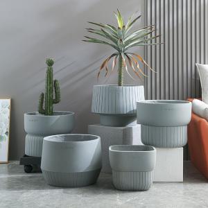 Chic Fiber Clay Planter Elevate Your Plant Display with Minimalist Design