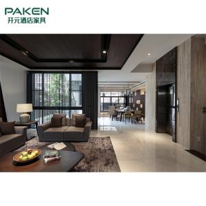 Wood And Marble Modern Villa Living Room Furniture Warm Style