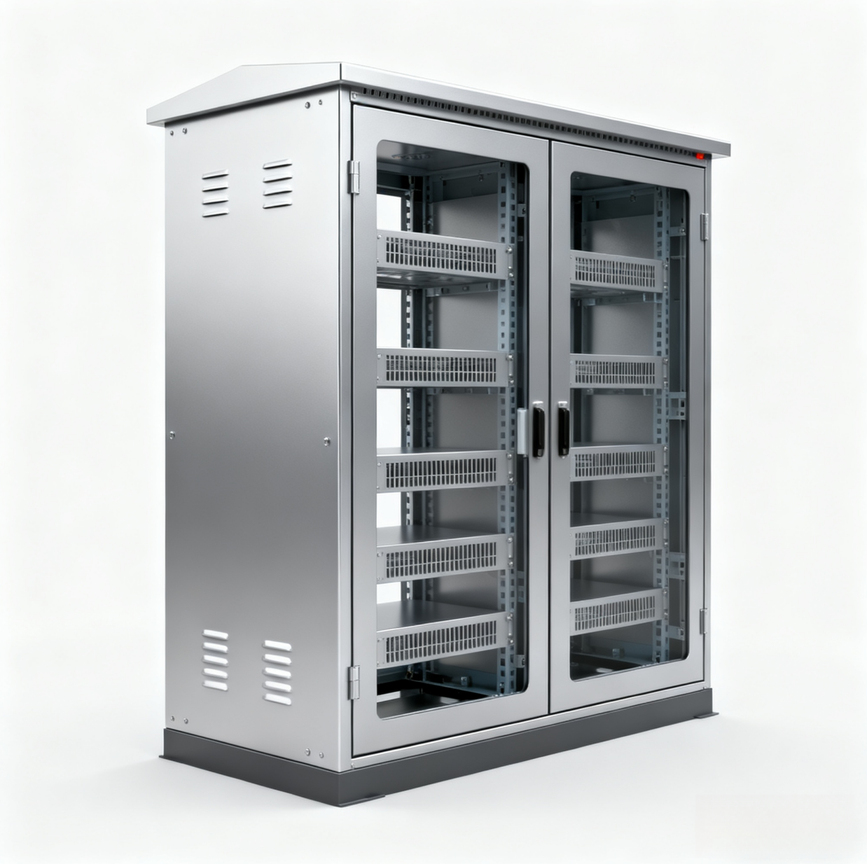 Double Door Outdoor Communication Cabinet IP55 Outdoor Meter Cabinet