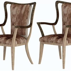 Modern Natural Wood Dining Room Armchairs Set of 2