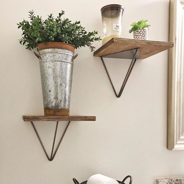 Shelf Bracket Pair of Prism Wall/Display Shelves DIY Shelf Concept with Screws and Now