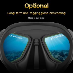 Applicable People Adults Silicone Diving Mask Kit with Freediving Goggles