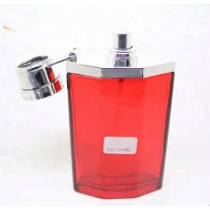 China RED PERFUME BOTTLE WITH SILVER CAP on sale