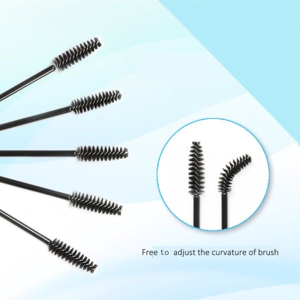 50 Pcs Plastic Disposable 10cm Eyelash Extension Cleaning Brush