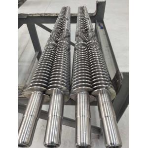 China 20-200mm Product Diameter Conical Twin Screw and Barrel with 0-60rpm Screw Rotation Speed and Air Cooling on sale