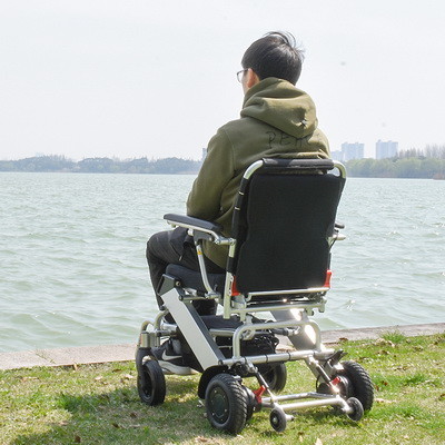 Aluminum Alloy Foldabl Electric Wheelchair For Daily Use