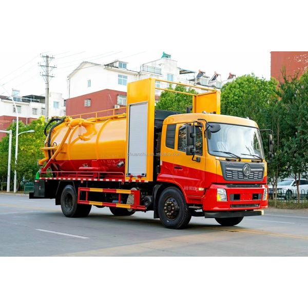 Special Vehicle 15000L High Pressure Flusher Cleaning Vacuum Suction Truck with Diesel Fuel Type 190HP