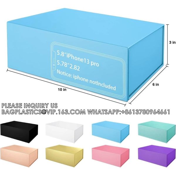 Custom Printing Luxury Cosmetic Magnet Form Insert Rigid Gift Box With Lid Black Magnetic Gift Box For Jewelry