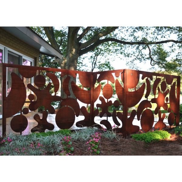 Beautiful Outdoor Metal Wall Art Decor And Sculptures For Fence Decoration