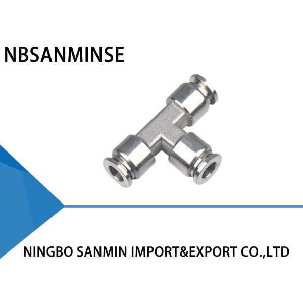 Buy SSE Tee Air Hose Quick Coupler Pneumatic Pipe Fitting Excellent Acid Resistant at wholesale prices