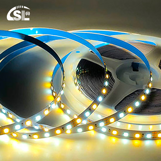 Double Colors LED Light Strips SMD 2835 120D 8mm 1200-1600LM 2700K-6500K 35Copper Ra70