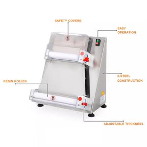 High Performance Pizza Dough Presser 0.45KW Pizza Dough Roller Machine Home Use