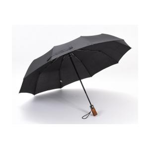 Lightweight Automatic Windproof Folding Umbrella Wooden Handle Reinforced Frame