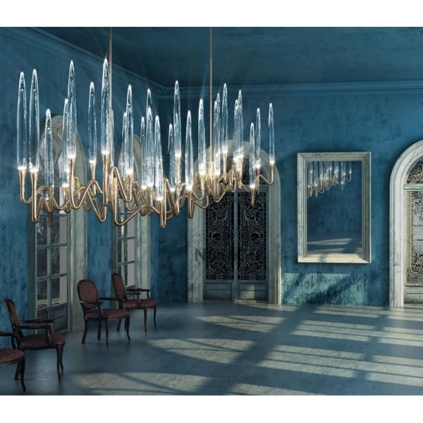 Luxury Crystal Chandelier Living Room Dining Bedroom Gold Silver Chandelier (WH-MI-414)