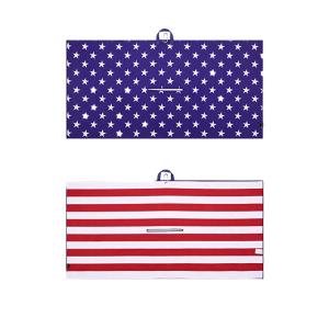 Portable Polyester Sublimated Microfiber Waffle Weave Custom Print Golf Towel