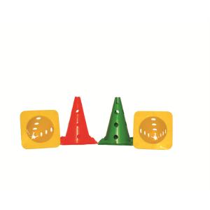 Outdoor Exercising Cone Football Marker Soccer Sport Marker Cones With Holes PP