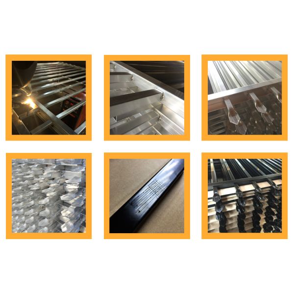 1800mm High X 2400mm Wide Garrison Fencing 2 Rials 40X40X1.6 Upright 25X25X1.2 Stain Black Powder Coated