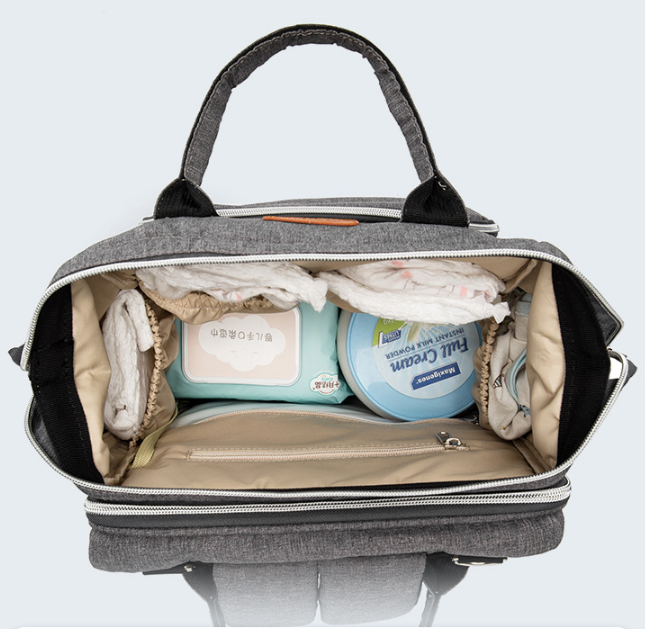 OEM ODM Nursing Mother Bag Diaper Bag Foldable Crib With USB