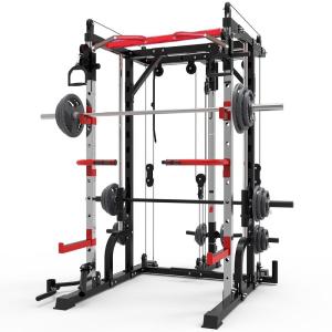 China Workout Equipment Weight Bench Rowing Leg Press Multi Function Smith Machine With Weight Stack on sale