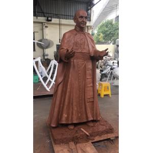 Religious Figures Copper Famous Portrait Sculpture For Exhibition Hall