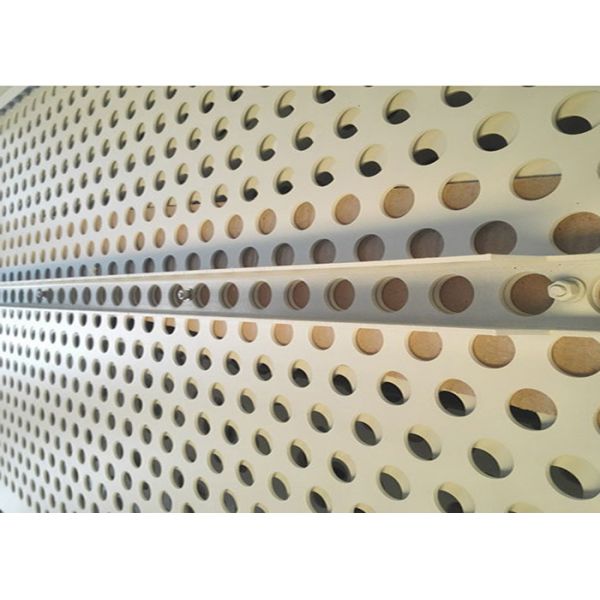 Buy White Color Punched Aluminium Sheet , Regular Holes Perforated Aluminium Mesh at wholesale prices