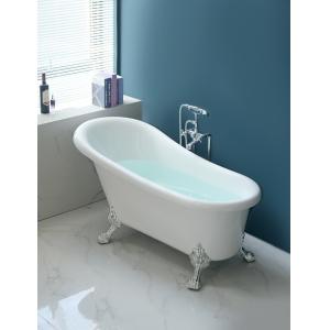 China Modern White Acrylic Free Standing Bathtub with 1-2 Person Capacity and 100 Lbs Weight for Durability on sale