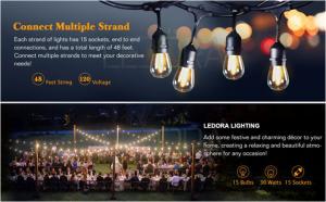 China 100Ft G40 Globe String Lights with Bulbs ,Outdoor Market Lights for Indoor/Outdoor Commercial Decor on sale