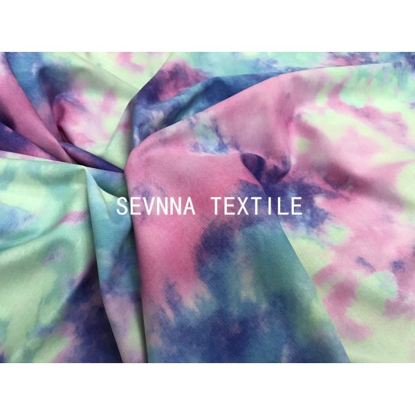 Buy Tie Dyed Free Cuttable Stretchy 230GSM Yoga Wear Fabric at wholesale prices