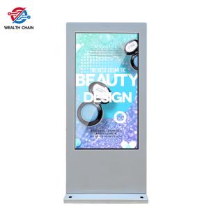 Safety Outdoor Totem Bus Station 55" Advertising Outdoor Screen