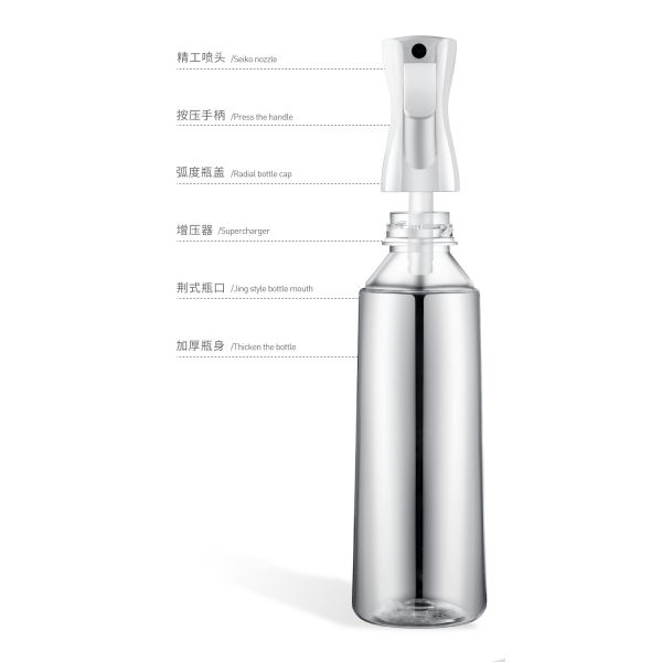Hot sell continuous spray 200ml 500ml continuous spray bottle fine mist sprayer plastic spray bottles Plastic Injection