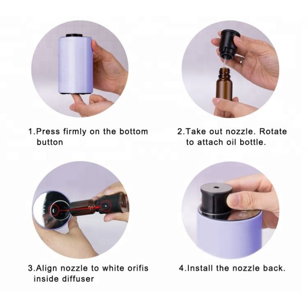 Humidification Air Pump Waterless Aromatherapy Nebulizer 80sqm