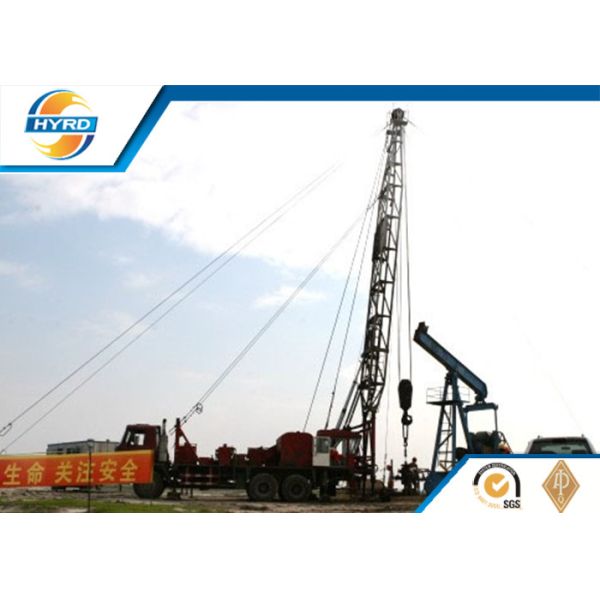 Professional Onshore Oil Well Workover Oil Rig Truck Mounted Without Guyline