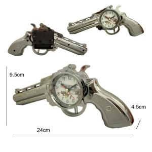 Quality Plastic Revolver Gun Shape Alarm Clock for sale
