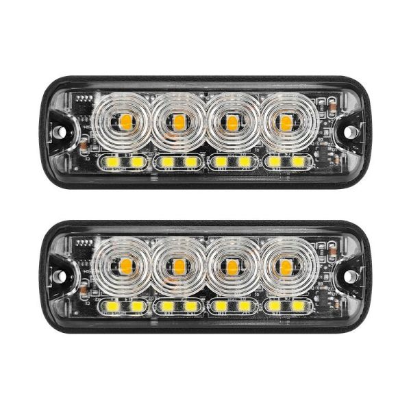 Commercial Grille Strobe Lights 6W - 10W Amber Strobe Lights For Trucks