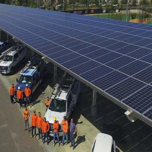 Anodized Photovoltaic Panel Structure For Carport